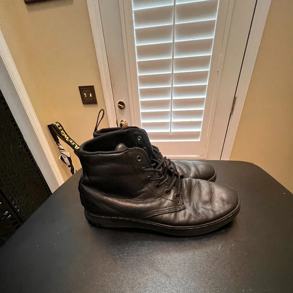 Dr Martens size 12 black leather boots NN29 7SW